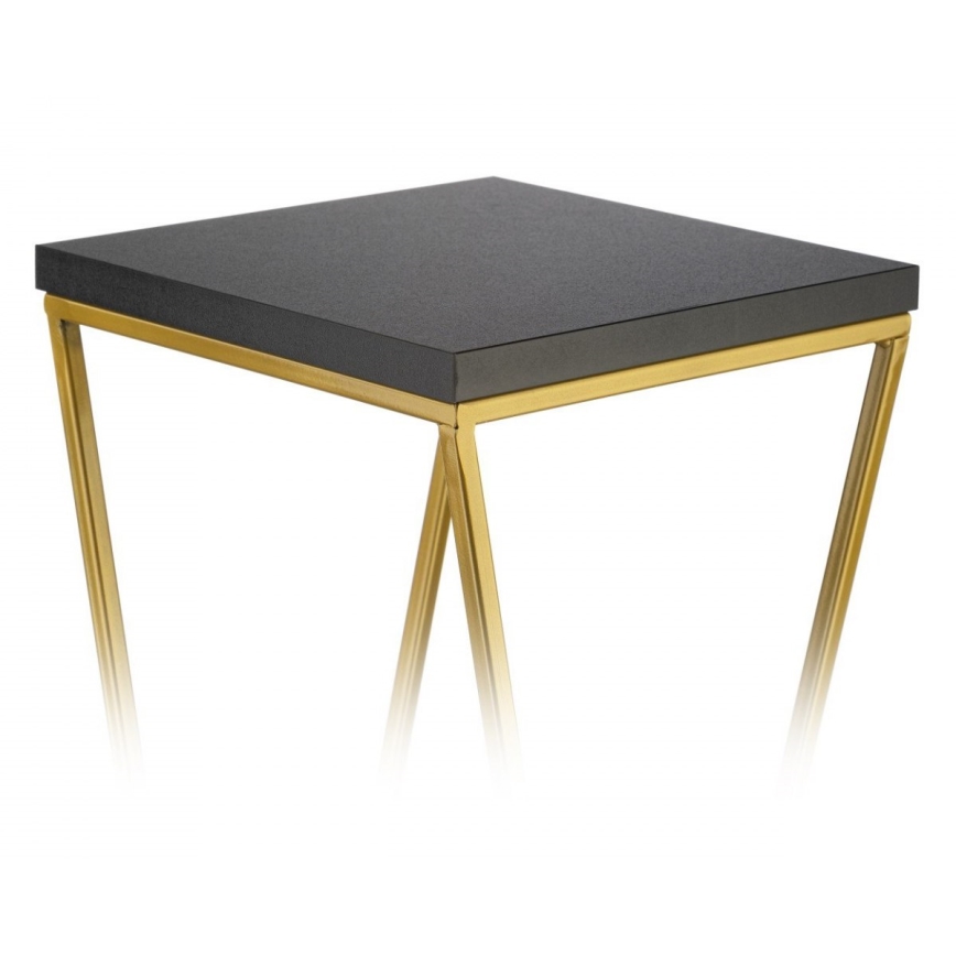 Puķu statīvs LOFT 70x24 cm zelta/melns