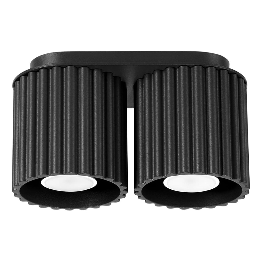 Punktveida gaismeklis AURA 2xGU10/10W/230V melns