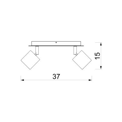 Punktveida gaismeklis DEMIA 2xGU10/8W/230V bēšs