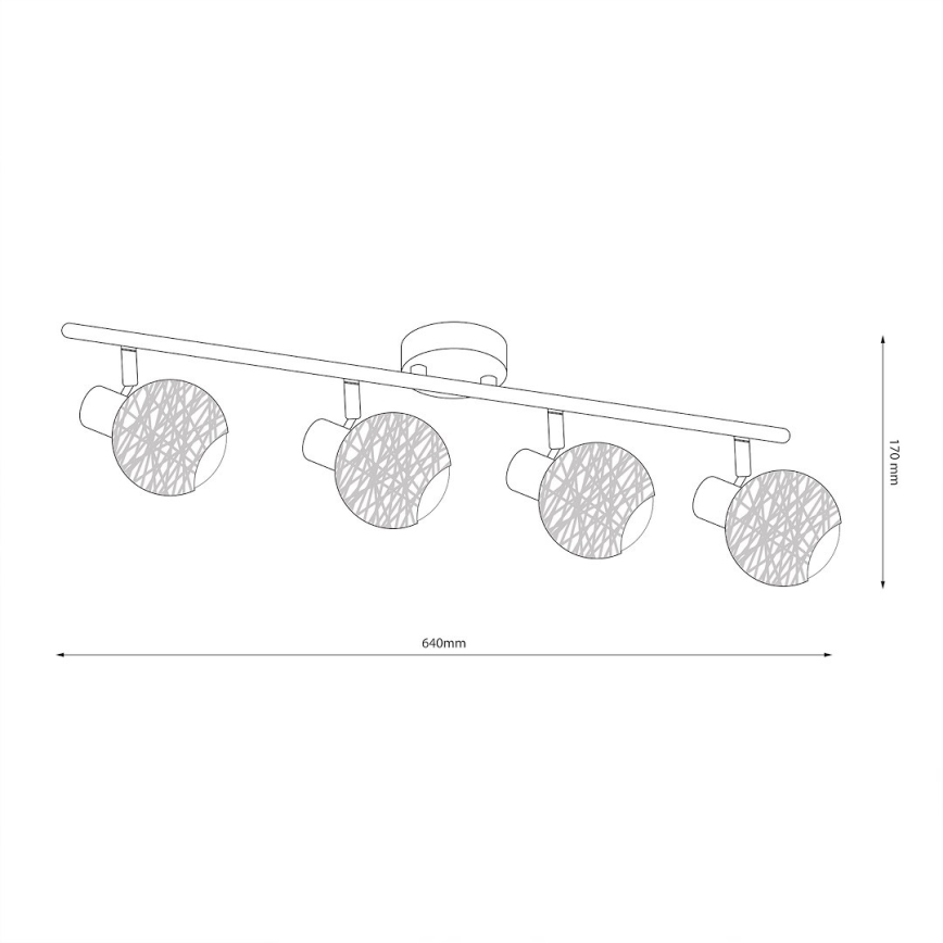 Punktveida gaismeklis DEX 4xE14/10W/230V bēšs/krēmkrāsas