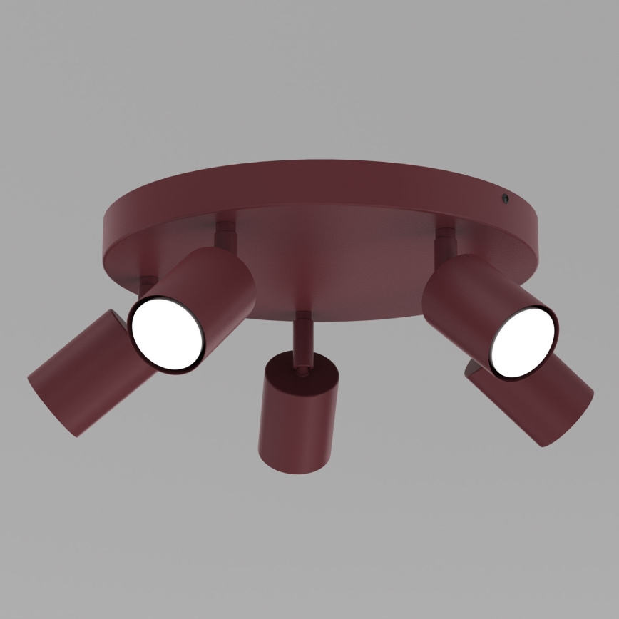 Punktveida gaismeklis FUN 5xGU10/8W/230V, burgundijas krāsā