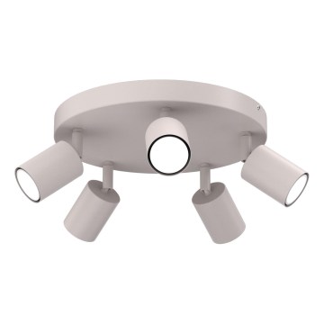 Punktveida gaismeklis FUN 5xGU10/8W/230V krēmkrāsains