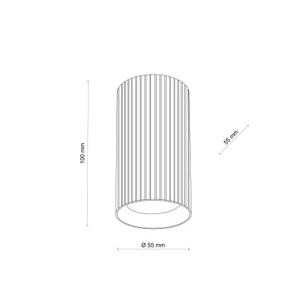Punktveida gaismeklis TUNE S 1xGU10/10W/230V 10 cm balts