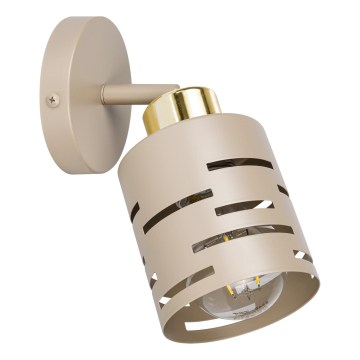 Punktveida sienas gaismeklis ELEN 1xE27/35W/230V bēšs/zeltains
