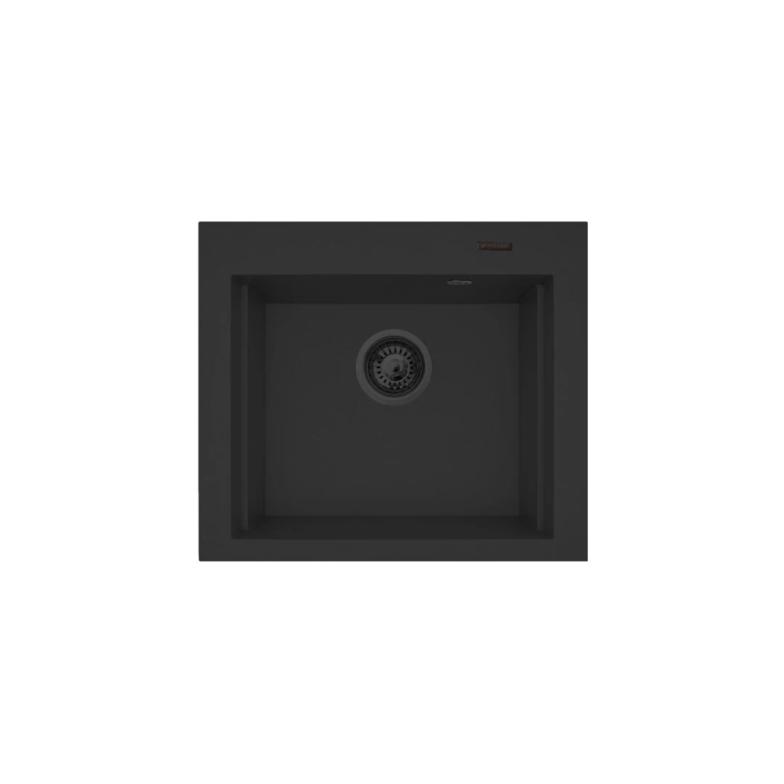 Pyramis 070169001_2 - Virtuves izlietne ar griešanas virsmu SIROS 57x51,5 cm + Izlietnes jaucējkrāns granīts/melna