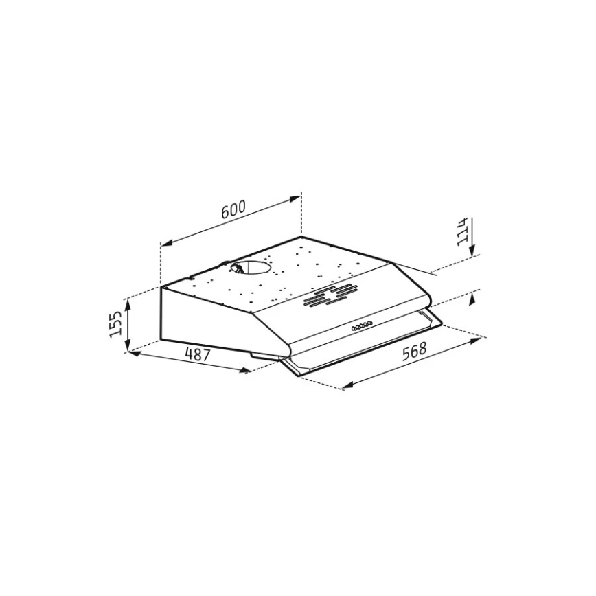 Pyramis 65029502 - Tva motora virtuves nosūcējs STANDARD 60 cm nerūsējošais tērauds