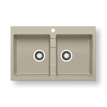 Pyramis 70053101 - Virtuves izlietne SPARTA 78x50 cm granīts/bēšs