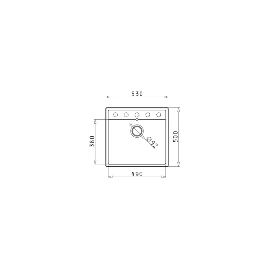 Pyramis 70058401 - Virtuves izlietne CAMEA 50x53 cm granīta/pelēka