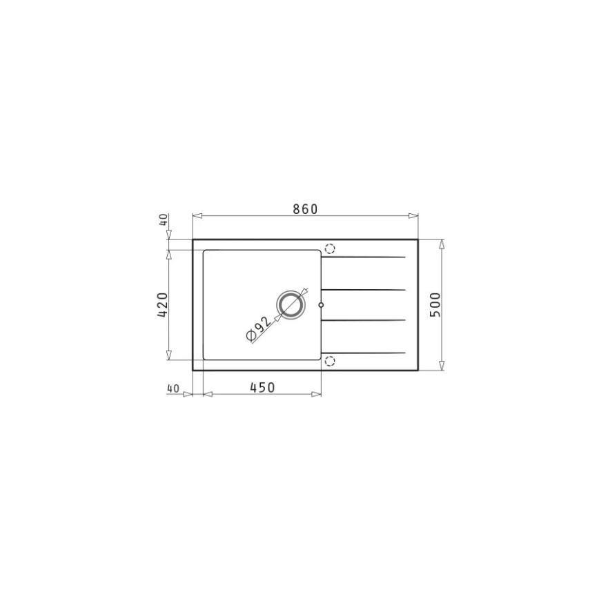 Pyramis 70107311 - Virtuves izlietne ATHLOS 86x50 cm granīts/bēšs