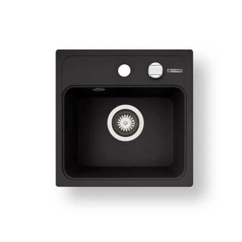 Pyramis 70168201 - Virtuves izlietne CAMEA MINI 40x40 cm granīts/melna