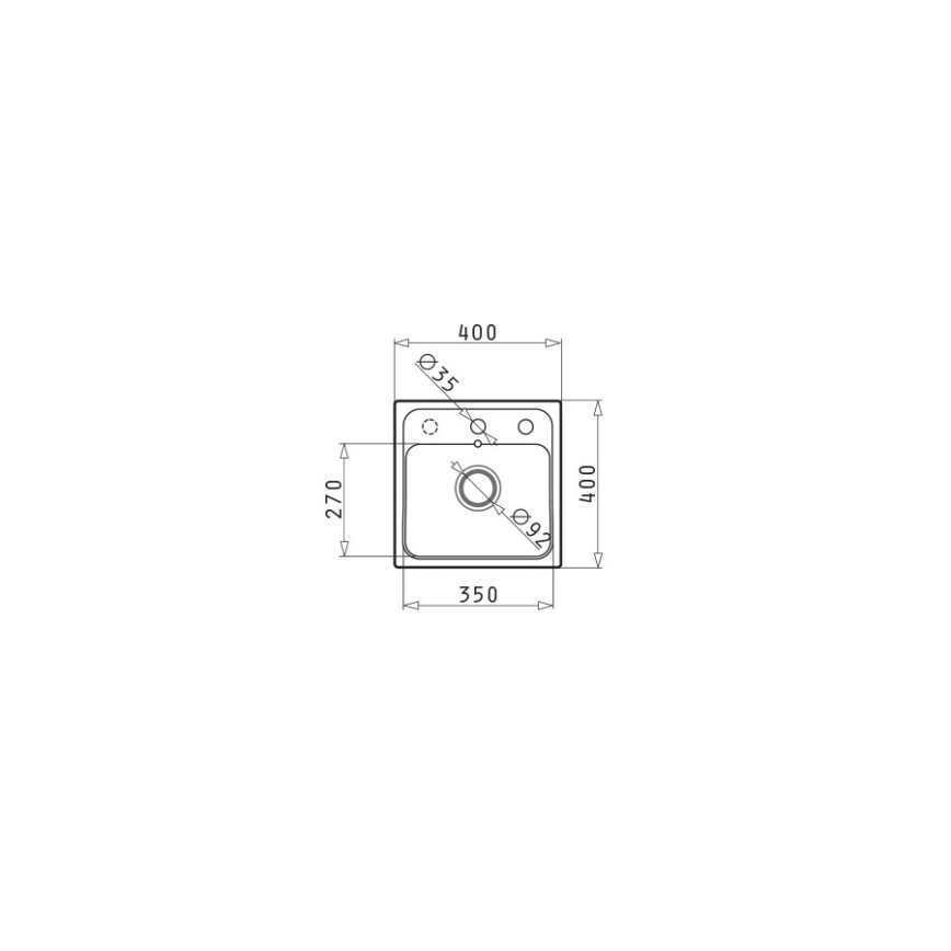 Pyramis 70168201 - Virtuves izlietne CAMEA MINI 40x40 cm granīts/melna