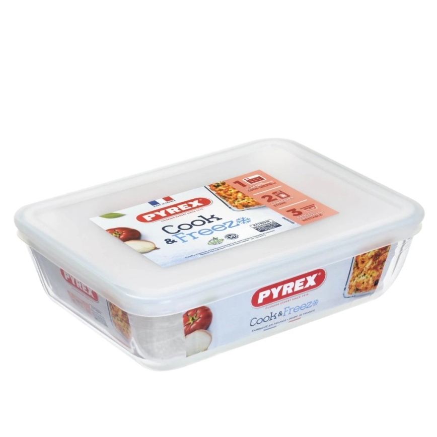 PYREX stikla pārtikas trauks 1,5 l