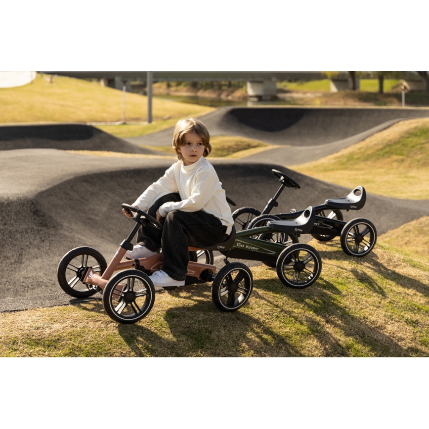QPlay - Bērnu kvadracikls GO KART melns