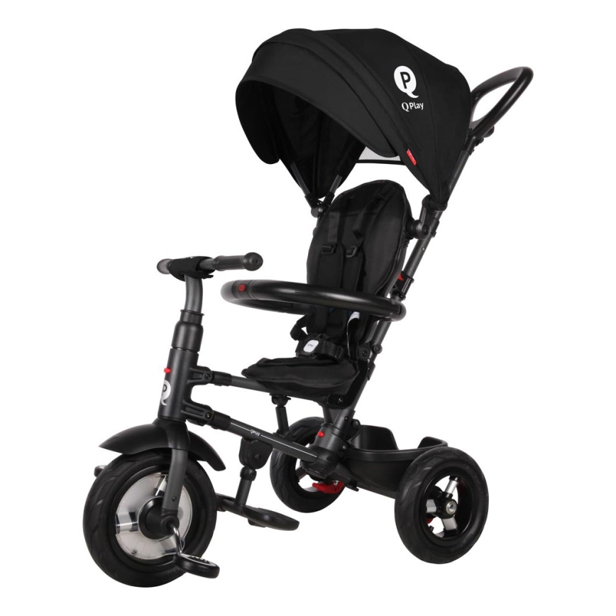 QPlay - Bērnu trīsritenis 3in1 RITO AIR melna