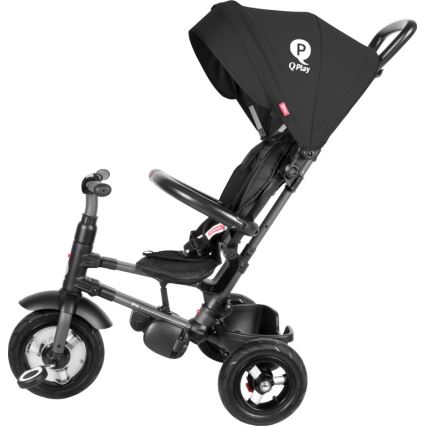 QPlay - Bērnu trīsritenis 3in1 RITO AIR melna