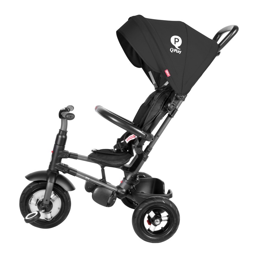 QPlay - Bērnu trīsritenis 3in1 RITO AIR melna