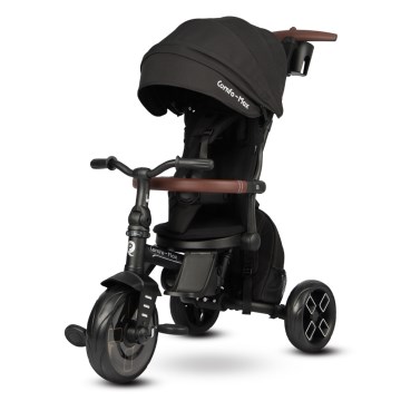 QPlay - Bērnu trīsritenis 8-in-1 COMFO MAX melns