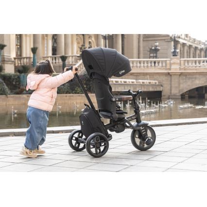 QPlay - Bērnu trīsritenis 8-in-1 COMFO MAX melns