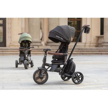 QPlay - Bērnu trīsritenis 8-in-1 COMFO MAX melns