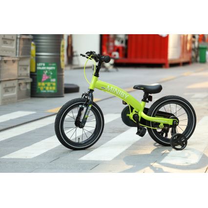 QPlay - Bērnu velosipēds 14 MINIBY 3in1 zaļš