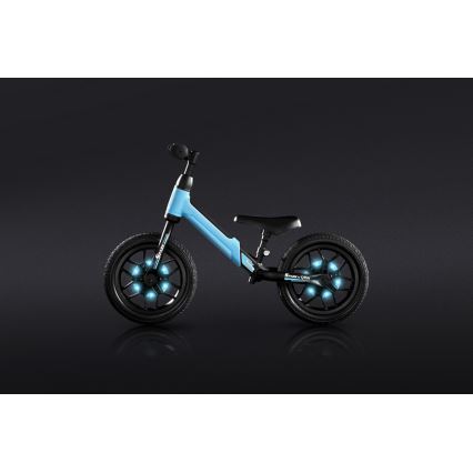 QPlay - Skrejritenis ar LED lampas uz ritentiņiem SPARK zila