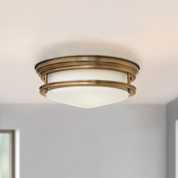 Quintiesse - Āra griestu gaismeklis HADRIAN 2xE27/40W/230V Ø 30,5 cm IP44 bronzas krāsā