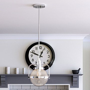 Quintiesse - āra lampa uz stieņa TRIOCENT 1xE27/40W/230V IP44 spīdīgs hroms