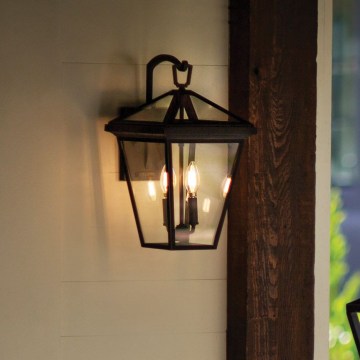 Quintiesse - Āra sienas gaismeklis ALFORD M 2xE14/40W/230V IP44 melns