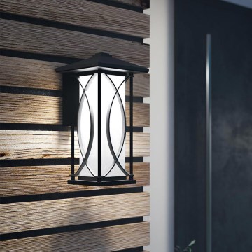 Quintiesse - Āra sienas gaismeklis ASHBERN M 1xE27/60W/230V IP44 melns