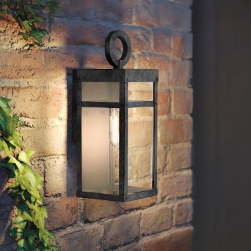 Quintiesse - Āra sienas gaismeklis PORTER S 1xE27/60W/230V IP44 melns