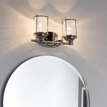 Quintiesse - Āra sienas lampa ASHLAND BAY 2xE27/60W/230V IP44 spīdīgs hroms