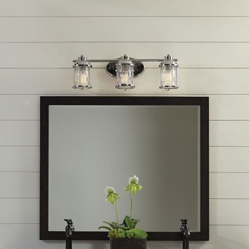 Quintiesse - Āra sienas lampa ASHLAND BAY 3xE27/60W/230V IP44 pulēts hroms