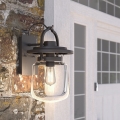 Quintiesse - Āra sienas lampa LASALLE M 1xE27/60W/230V IP44 bronzas krāsā