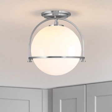 Quintiesse - Griestu lampa SOMERSET 1xE27/60W/230V Ø 28,2 cm matēts hroms