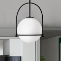 Quintiesse - griestu lustra SOMERSET uz stieņa, 1xE27/60W/230V, Ø 28,9 cm, melna