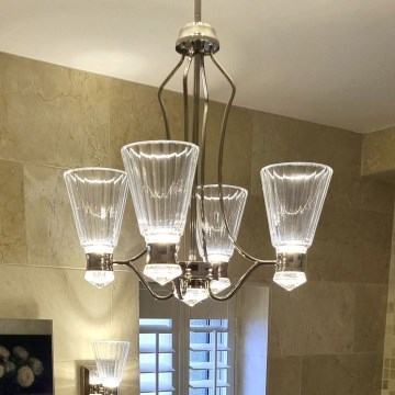 Quintiesse - LED vannas istabas lustrs uz stieņa KAYVA LED/24W/230V IP44 spīdīgs hroms