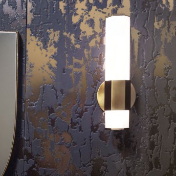 Quintiesse - LED vannas istabas sienas gaismeklis FACET LED/12W/230V IP44 zelta krāsā