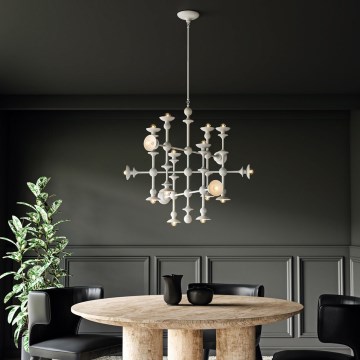 Quintiesse - Lustra ar stieni CADENCE 18xE14/40W/230V balta