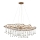 Quintiesse - Piekaramā lustra LAGUNA 8xE14/40W/230V Ø 106,7 cm, zeltaina