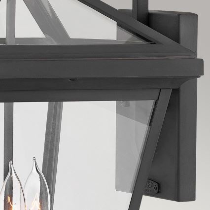 Quintiesse - Āra sienas lampa ALFORD L 3xE14/40W/230V IP44 melna