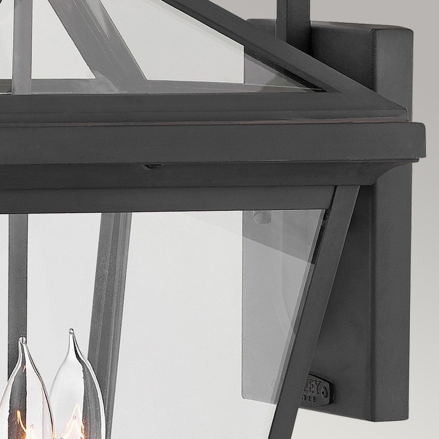 Quintiesse - Āra sienas lampa ALFORD L 3xE14/40W/230V IP44 melna