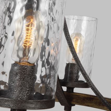 Quintiesse - Lustra ar ķēdi ANGELO 5xE27/60W/230V, ozola dekorā