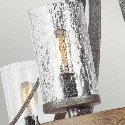 Quintiesse - piekaramā lustra uz ķēdes ANGELO 6xE27/60W/230V ozola dekors