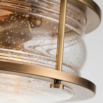 Quintiesse - Vannas istabas griestu gaismeklis ASHLAND 2xE27/60W/230V Ø 30,5 cm IP44 zelta krāsa