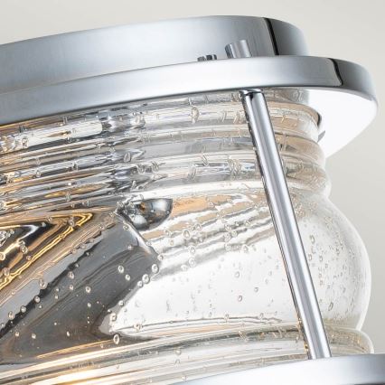 Quintiesse - Griestu gaismeklis vannas istabai ASHLAND 2xE27/60W/230V Ø 30,5 cm IP44 spīdīgs hroms