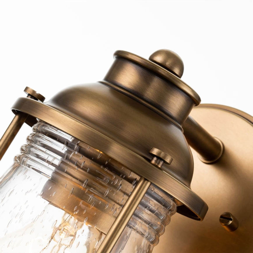 Quintiesse - Āra sienas lampa ASHLAND BAY 1xE27/60W/230V IP44 bronzas