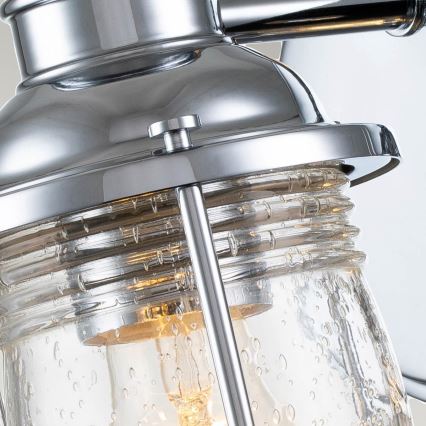 Quintiesse - Āra sienas lampa ASHLAND BAY 1xE27/60W/230V IP44 spīdīgs hroms