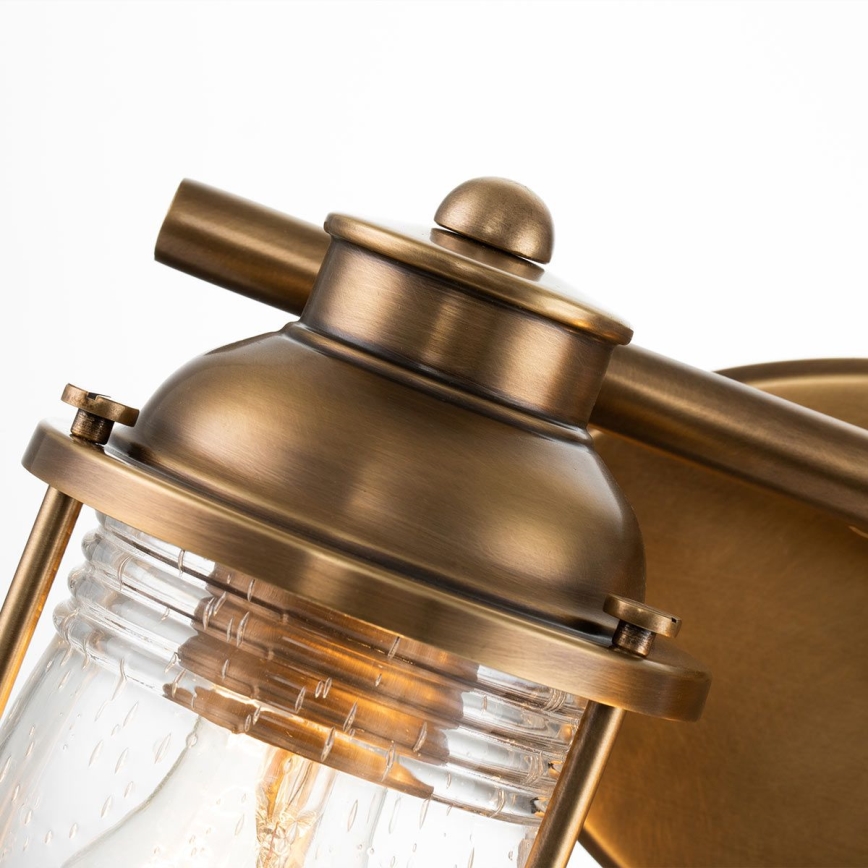 Quintiesse - vannas istabas sienas lampa ASHLAND BAY 2xE27/60W/230V IP44 bronzas krāsā