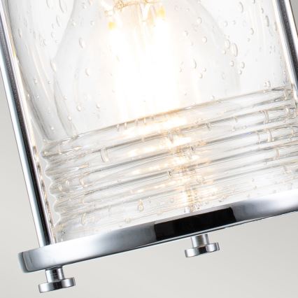 Quintiesse - Āra sienas lampa ASHLAND BAY 2xE27/60W/230V IP44 spīdīgs hroms
