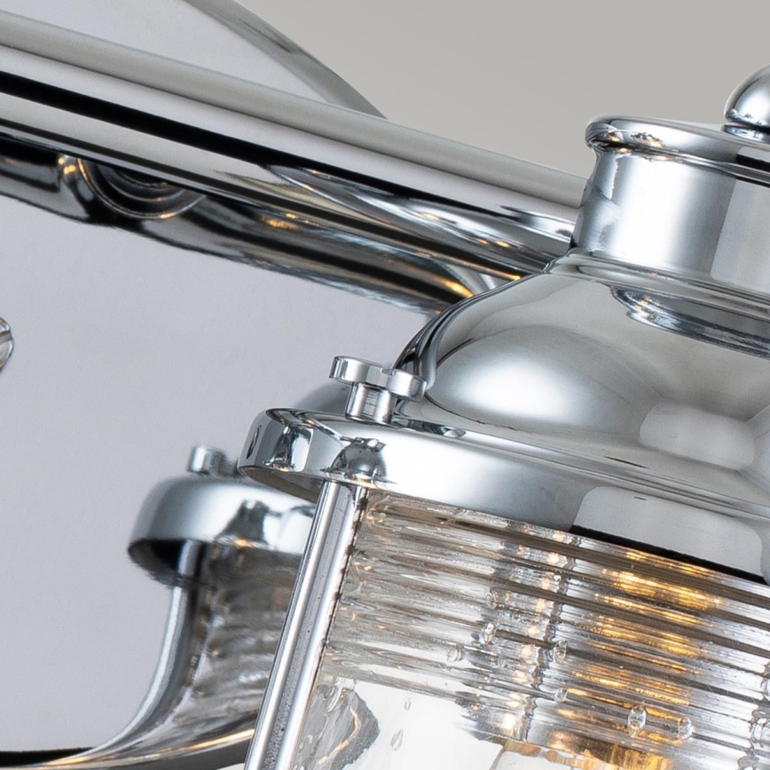 Quintiesse - Āra sienas lampa ASHLAND BAY 2xE27/60W/230V IP44 spīdīgs hroms